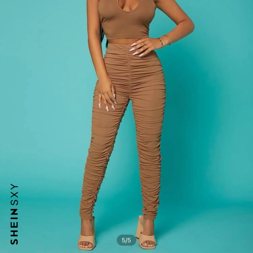 NWT High waist ruched leggings